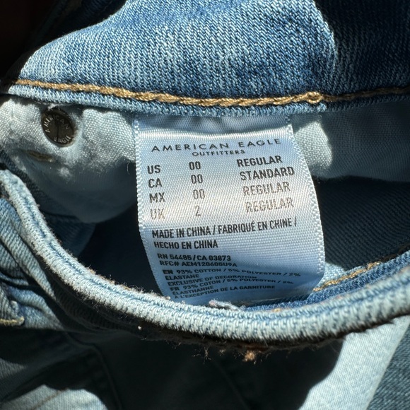 American Eagle Light Wash Denim High Rise Skirt - Picture 4 of 5